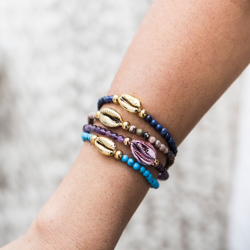 Purple seashell bracelet online