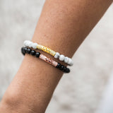 black howlite onyx bracelet| howlite and onyx bracelet