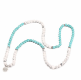 Turquoise howlite bracelet | Howlite Turquoise Bracelet | Turquoise Mala Beads